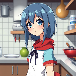yakusa standing in a kitchen